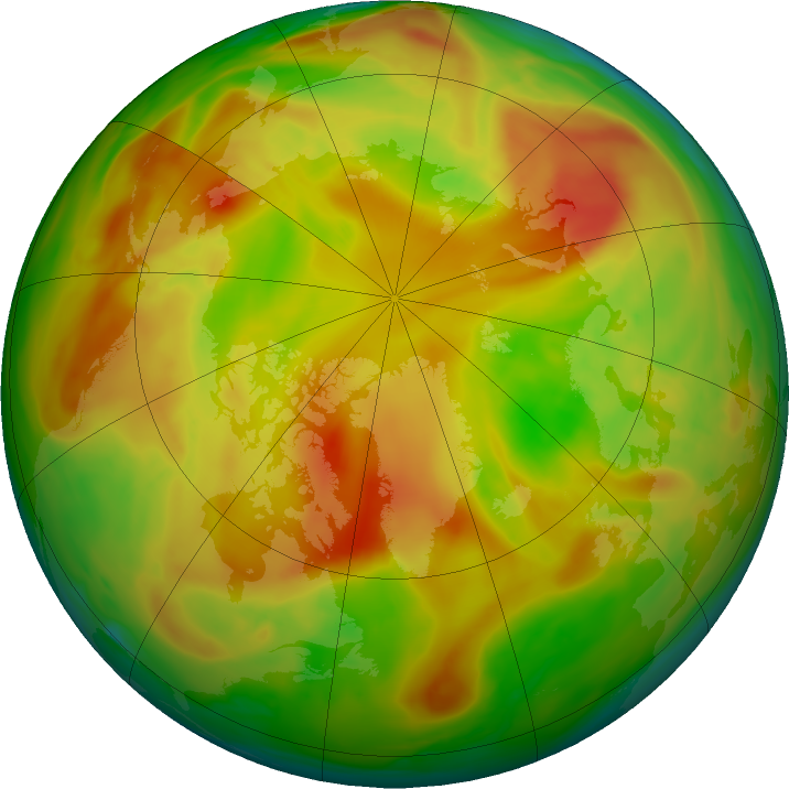 Arctic ozone map for 28 May 2024